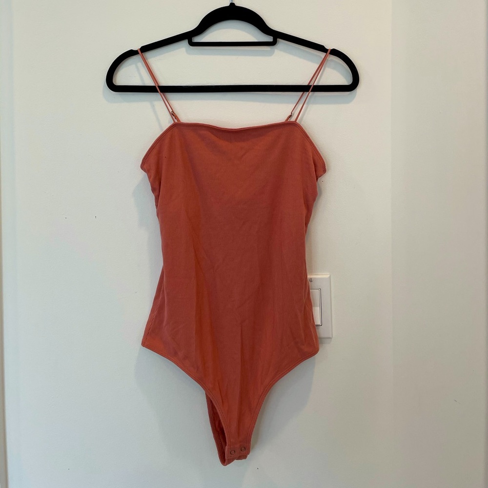 Maroon/Salmon Hollister Tank Top Leotard